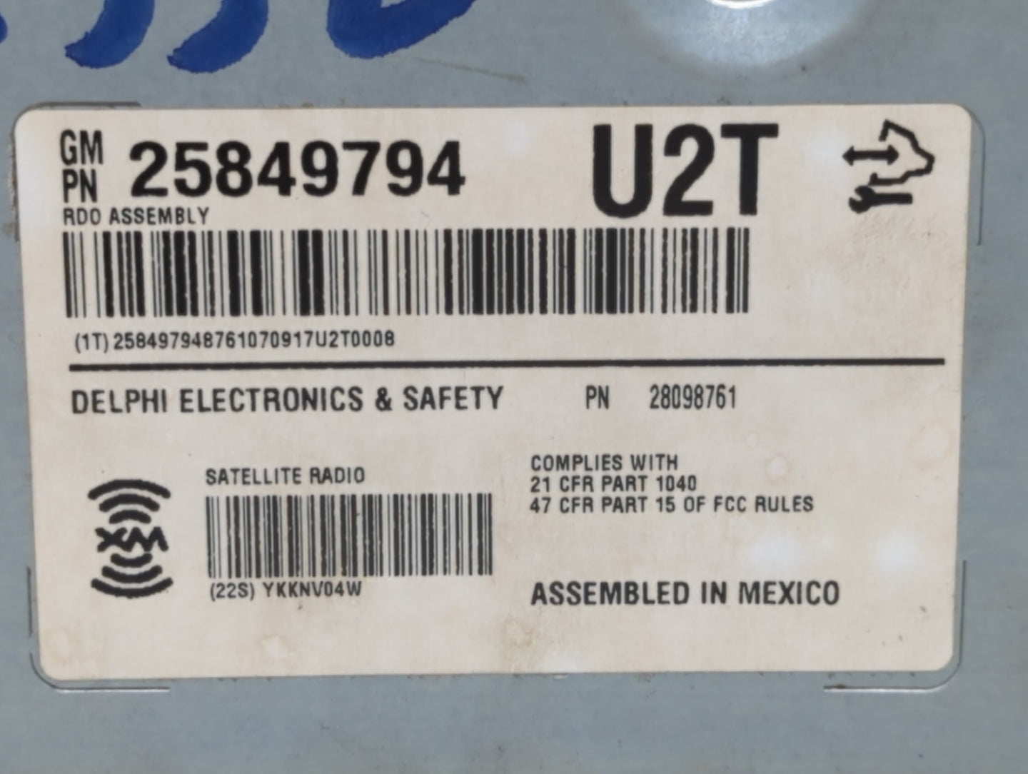 2008-2014 Cadillac Cts Radio AM FM Cd Player Receiver Replacement P/N:25849794 22853813 Fits OEM Used Auto Parts - Oemusedau