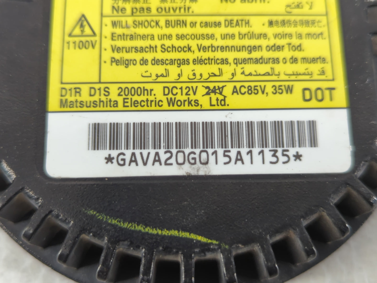 2010-2012 Cadillac Cts Headlight Ballast Head Light - Oemusedautoparts1.com