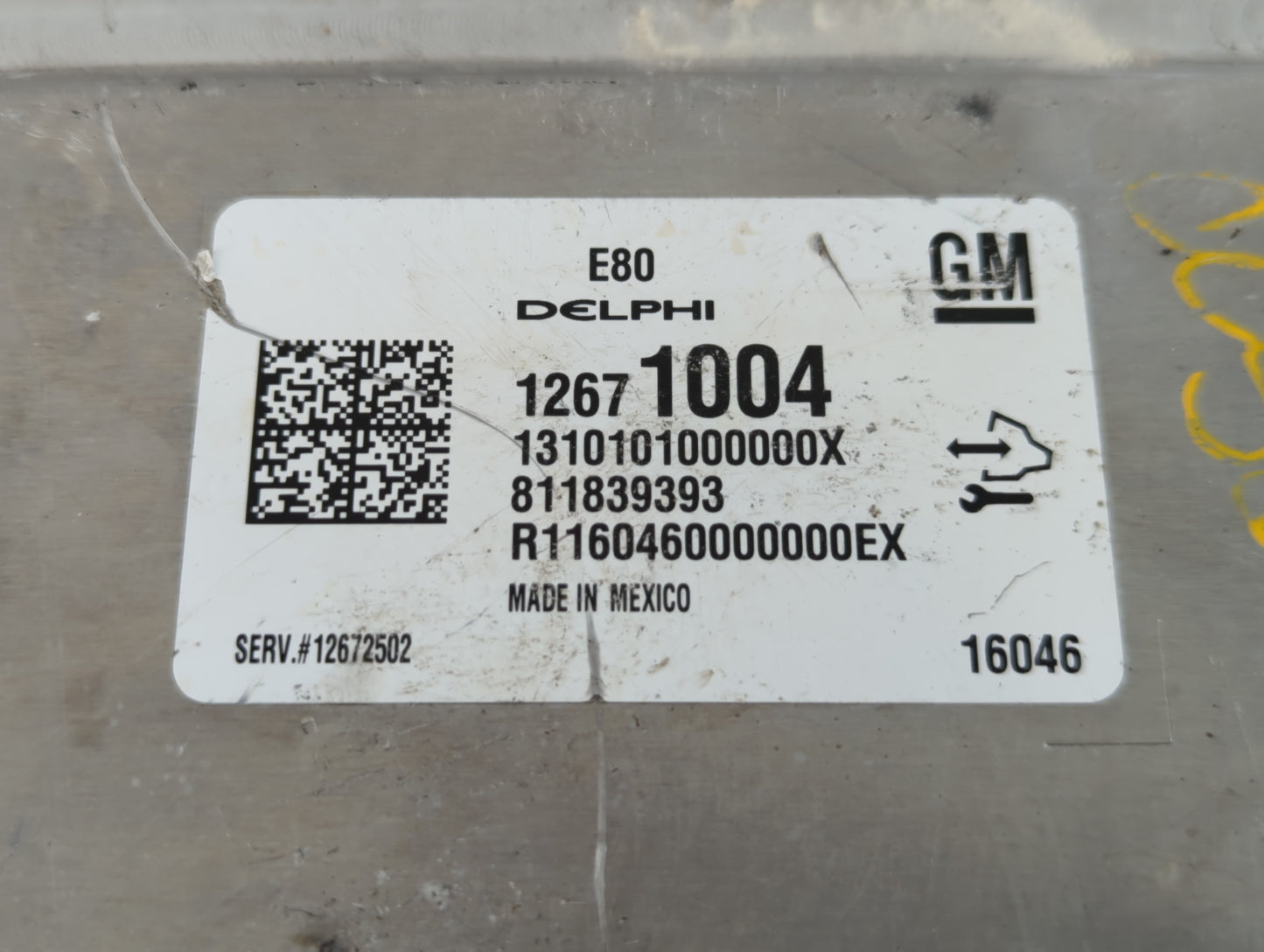 2011 Cadillac Cts PCM Engine Control Computer ECU ECM PCU OEM P/N:12671004 Fits OEM Used Auto Parts - Oemusedautoparts1.com