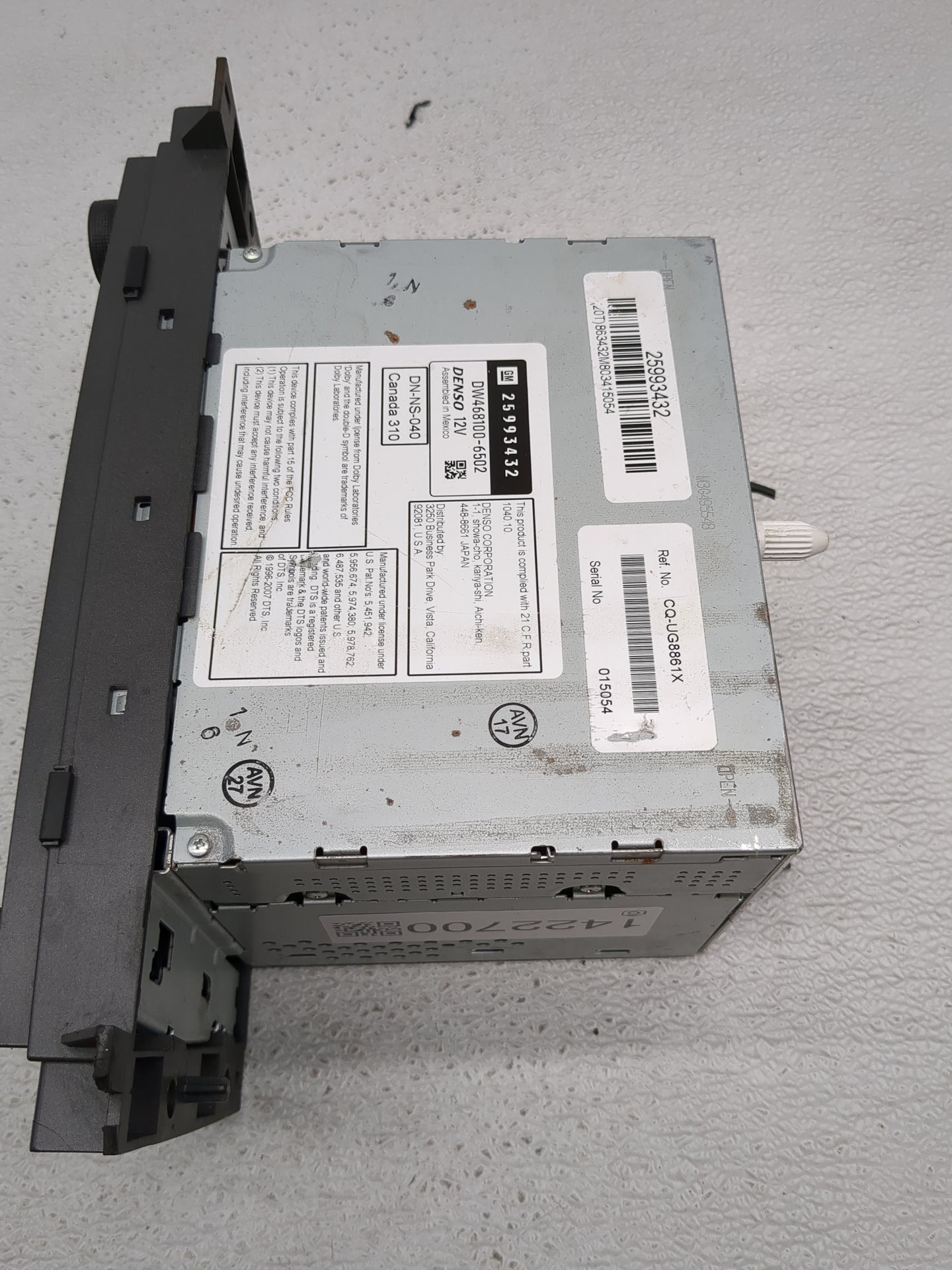 2009-2011 Cadillac Dts Radio AM FM Cd Player Receiver Replacement P/N:25993432 Fits Fits 2009 2010 2011 OEM Used Auto Parts 
