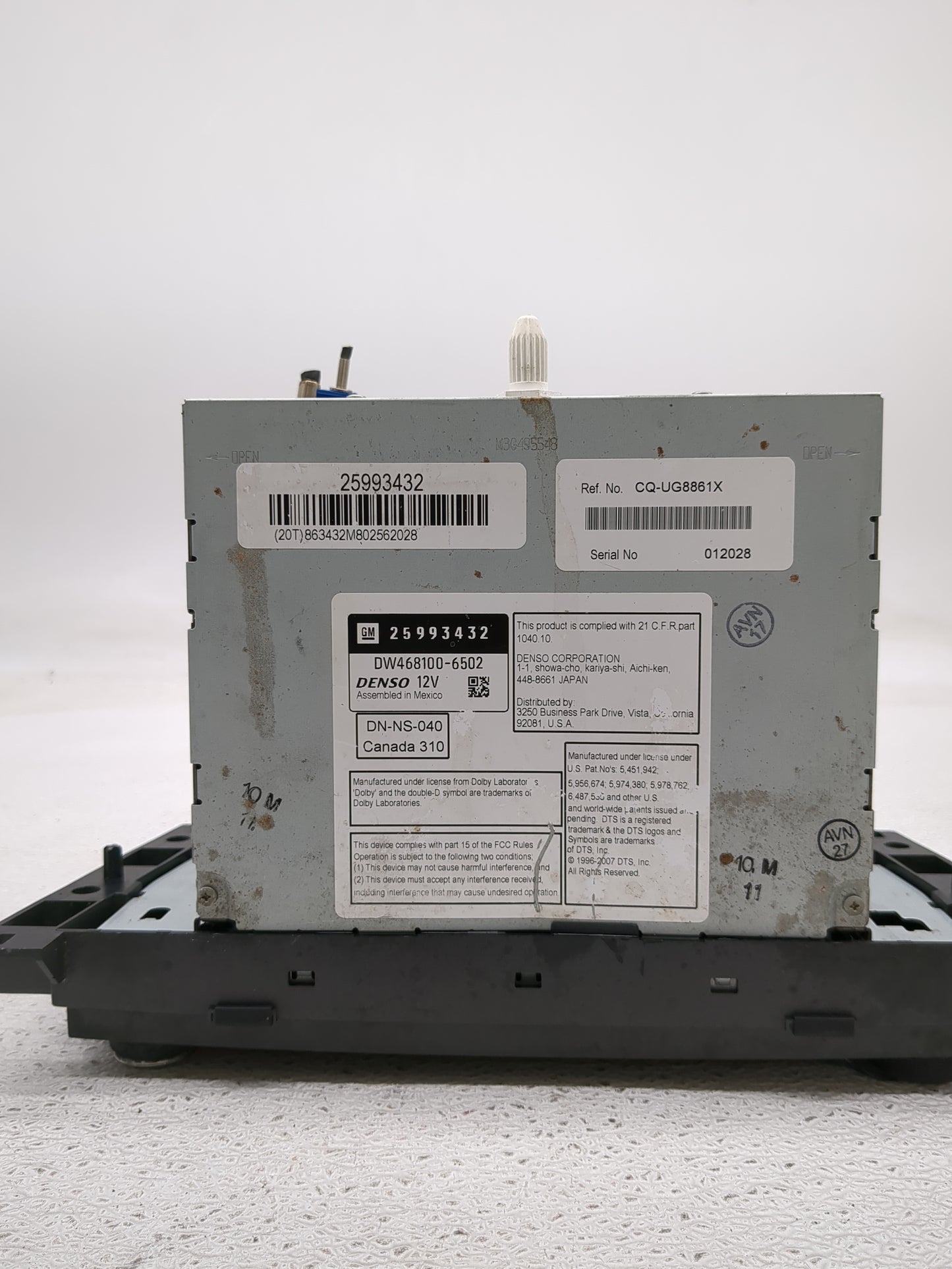 2009-2011 Cadillac Dts Radio AM FM Cd Player Receiver Replacement P/N:25993432 Fits Fits 2009 2010 2011 OEM Used Auto Parts 