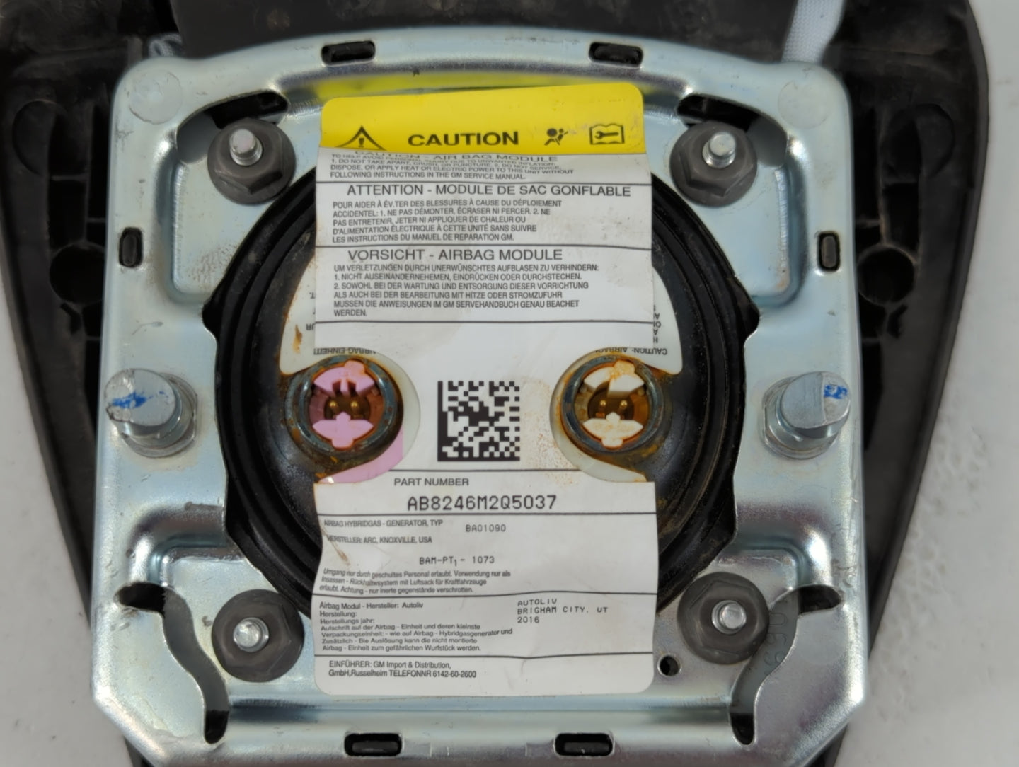 2011-2012 Cadillac Escalade Air Bag Driver Left Steering Wheel Mounted P/N:AB8246M2Q5037 Fits Fits 2011 2012 OEM Used Auto P