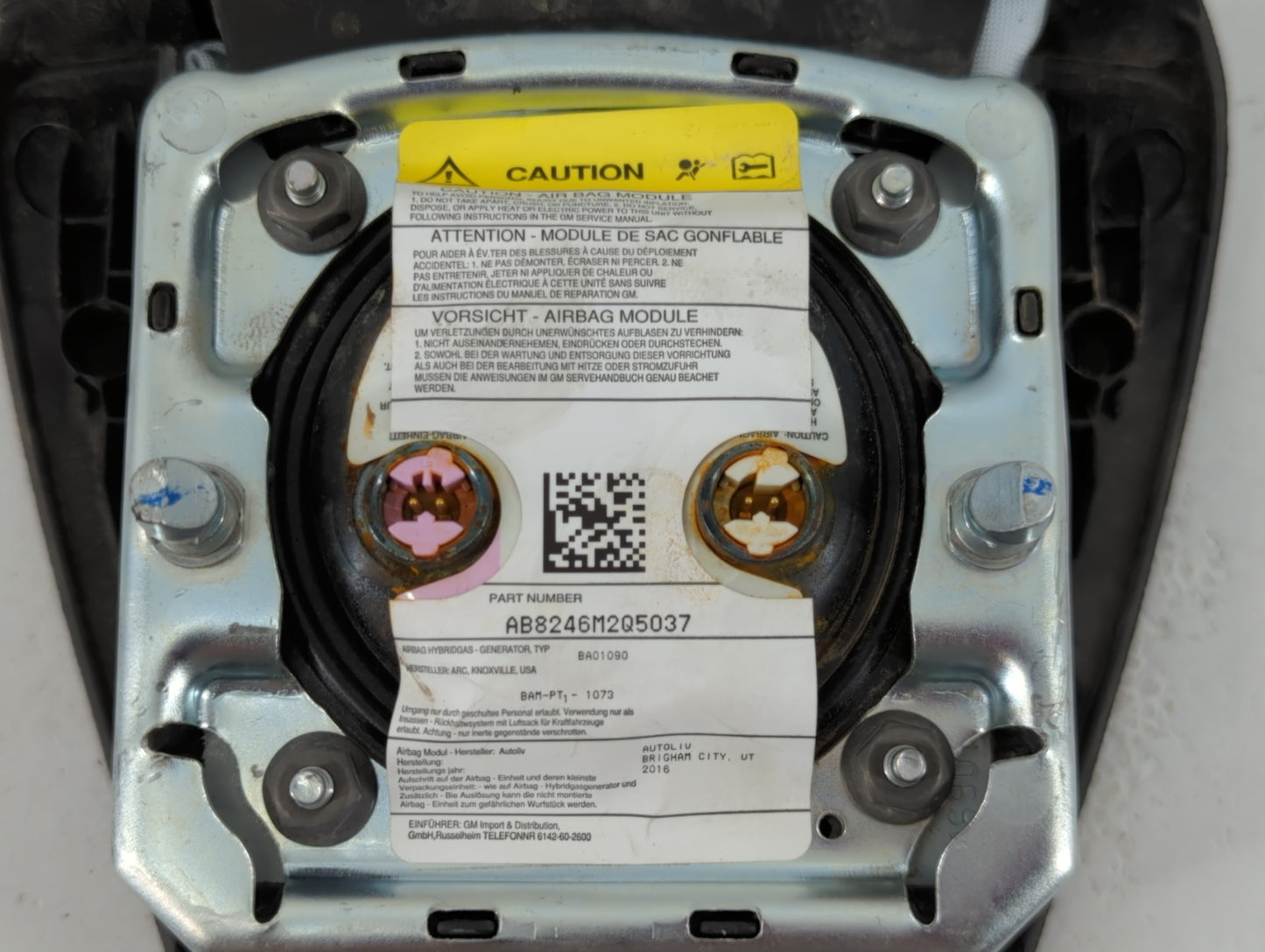 2011-2012 Cadillac Escalade Air Bag Driver Left Steering Wheel Mounted P/N:AB8246M2Q5037 Fits Fits 2011 2012 OEM Used Auto P