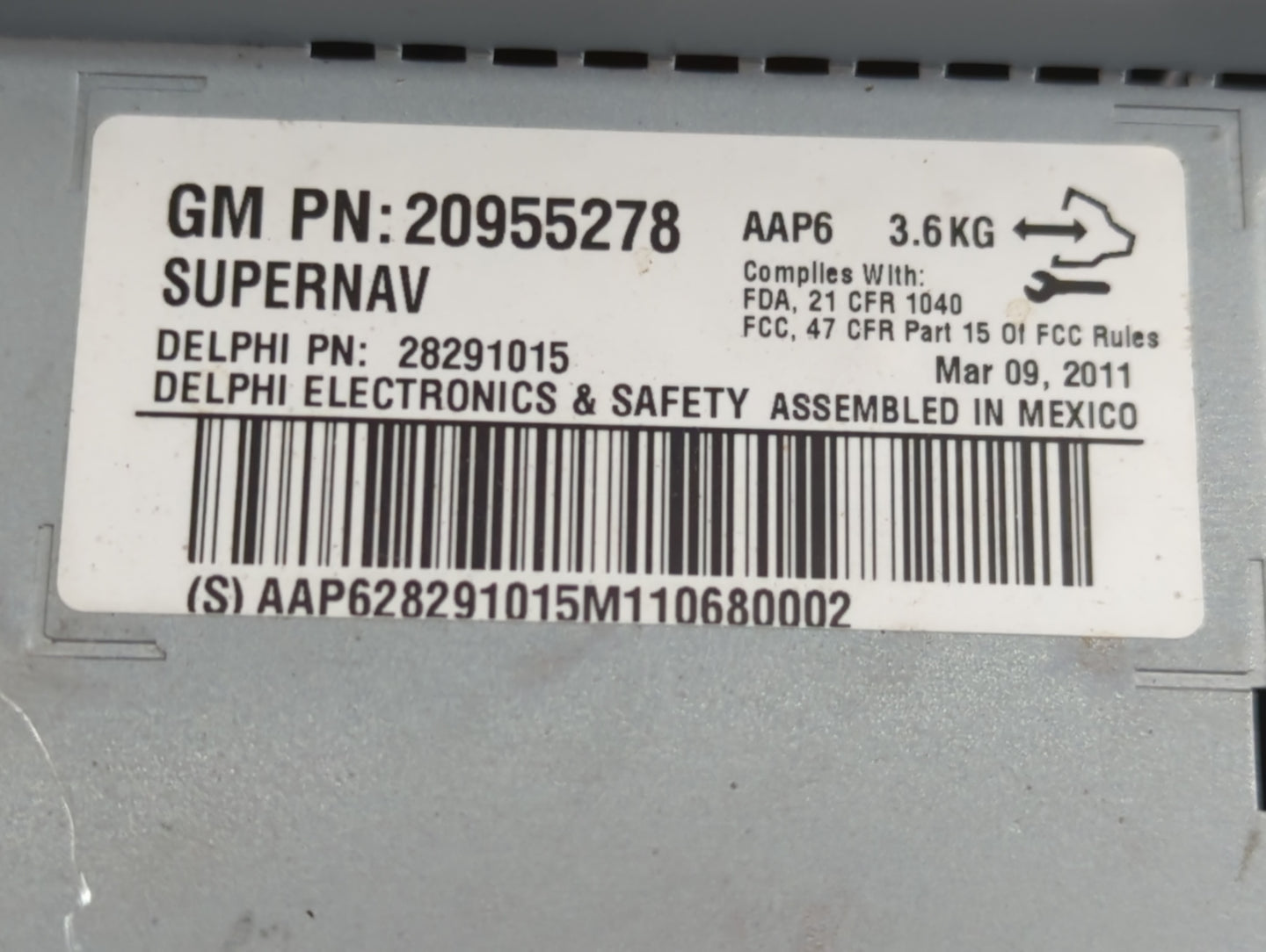 2011 Cadillac Escalade Radio AM FM Cd Player Receiver Replacement P/N:20955278 Fits OEM Used Auto Parts - Oemusedautoparts1.