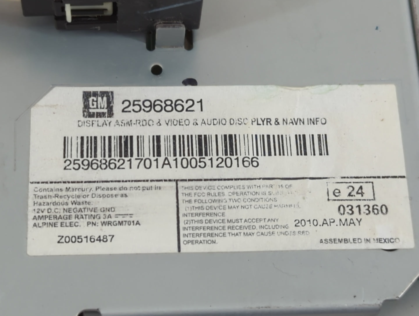 2010-2012 Cadillac Srx Information Display Screen - Oemusedautoparts1.com