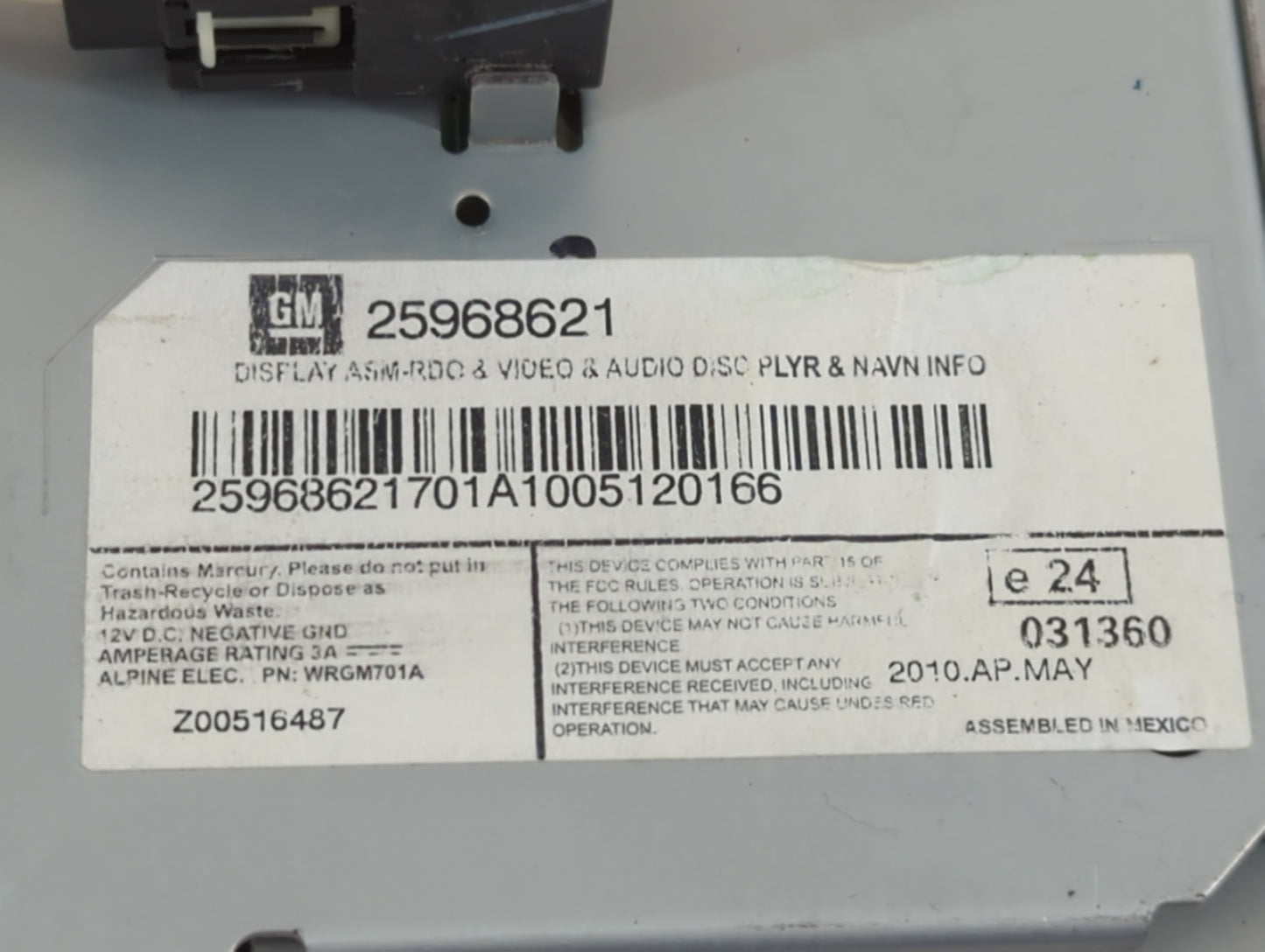 2010-2012 Cadillac Srx Information Display Screen - Oemusedautoparts1.com