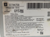 2010-2012 Cadillac Srx Am Fm Cd Player Radio Receiver - Oemusedautoparts1.com