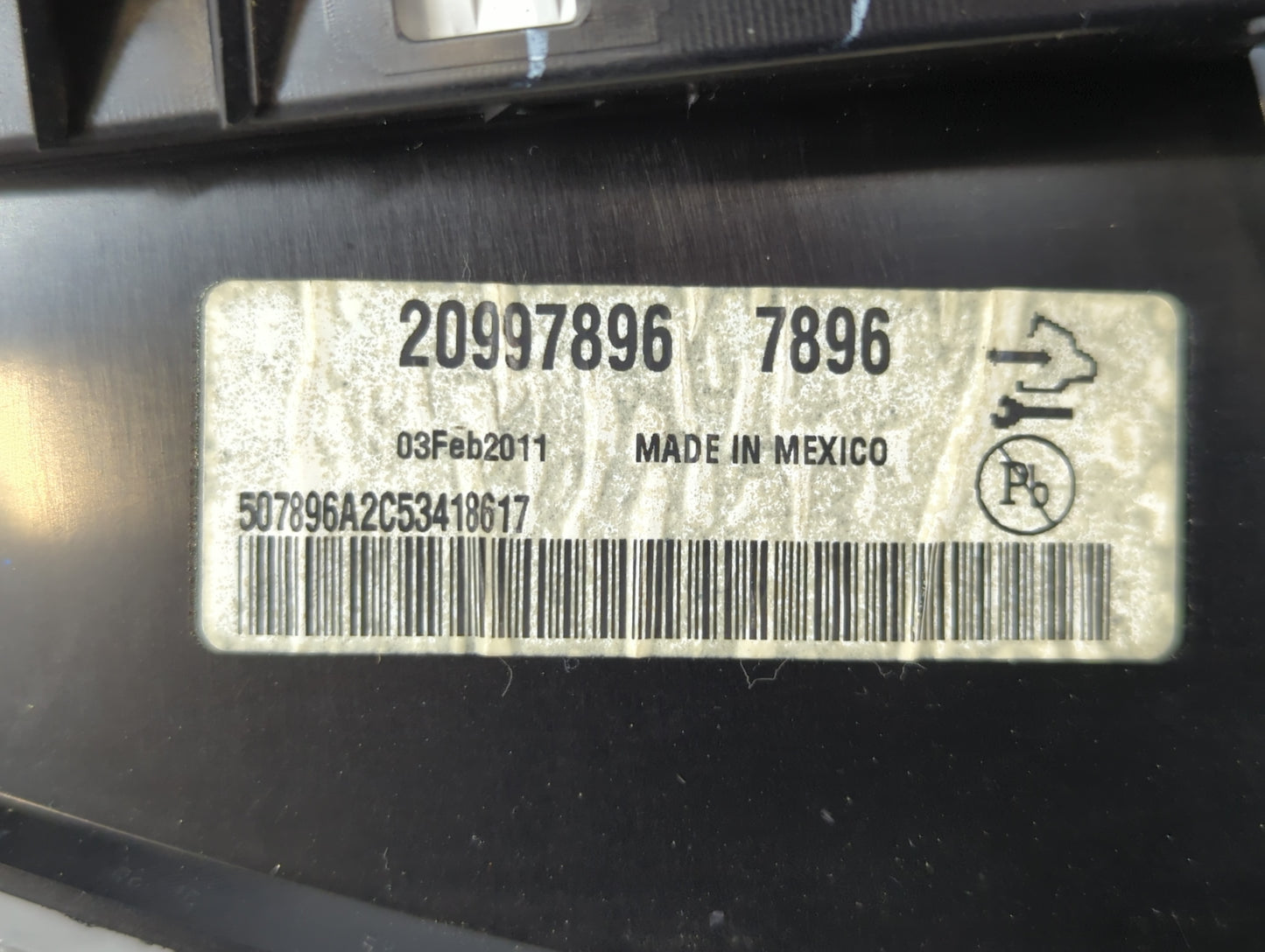 2011 Cadillac Srx Instrument Cluster Speedometer Gauges P/N:20997896 Fits OEM Used Auto Parts - Oemusedautoparts1.com