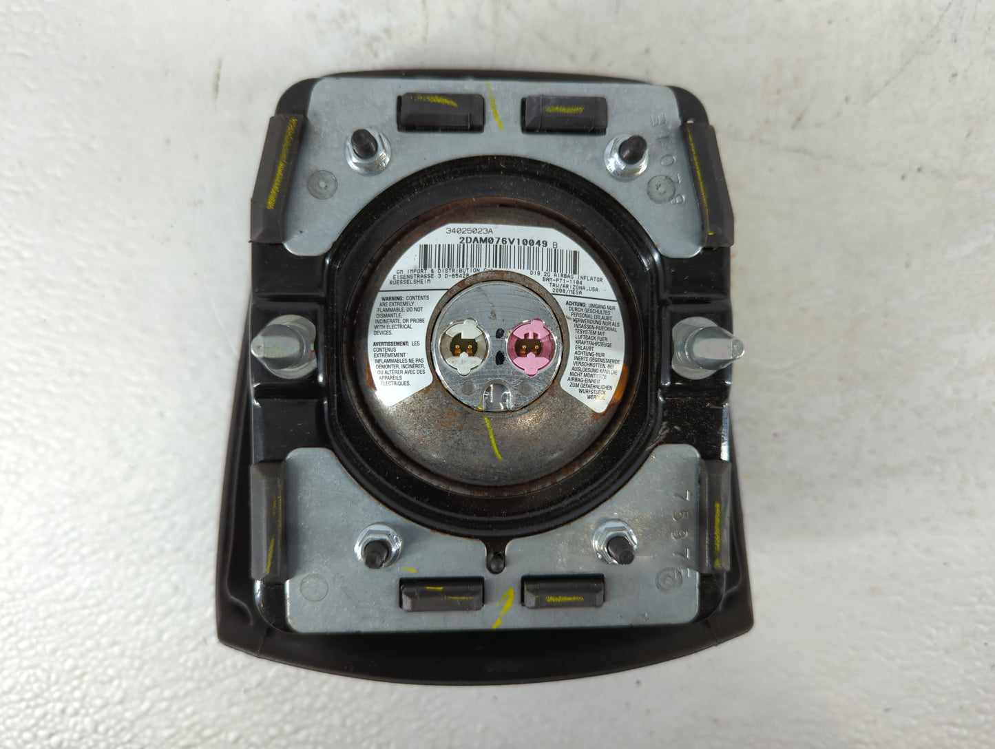 2008-2011 Cadillac Sts Air Bag Driver Left Steering Wheel Mounted P/N:34025023A Fits Fits 2008 2009 2010 2011 OEM Used Auto 