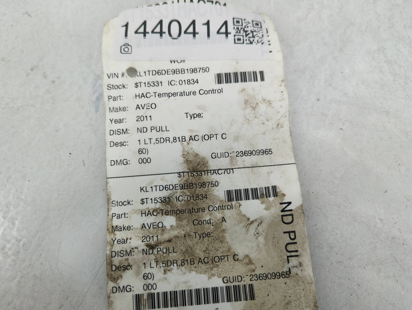 2007-2011 Chevrolet Aveo Climate Control Module Temperature AC/Heater Replacement Fits Fits 2007 2008 2009 2010 2011 OEM Use
