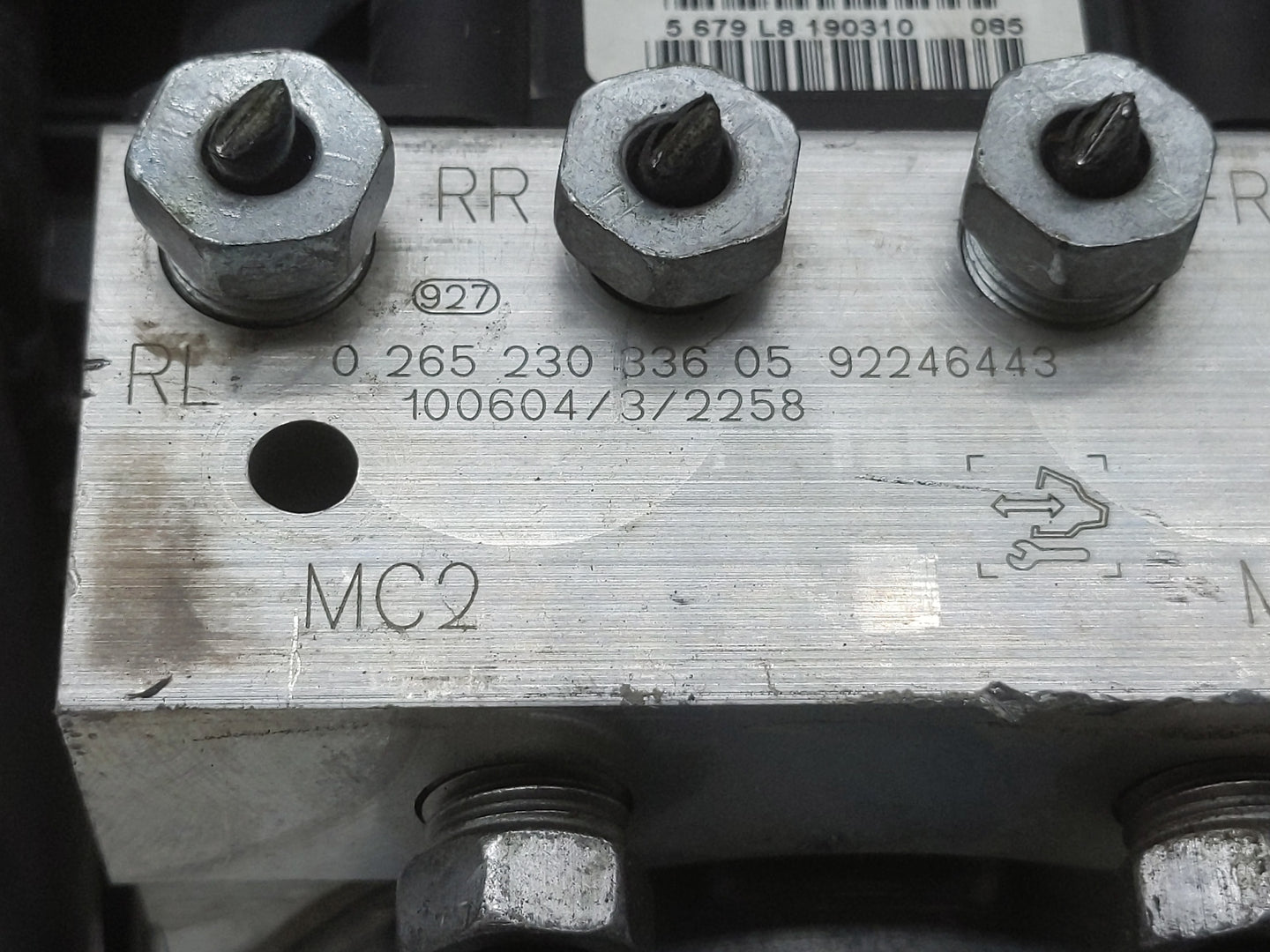 2010-2011 Chevrolet Camaro ABS Pump Control Module Replacement P/N:92246443 0 265 336 05 Fits Fits 2010 2011 OEM Used Auto P