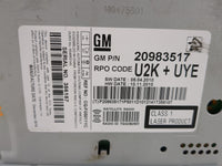 2011-2012 Chevrolet Camaro Radio AM FM Cd Player Receiver Replacement P/N:20983517 Fits Fits 2010 2011 2012 OEM Used Auto Pa