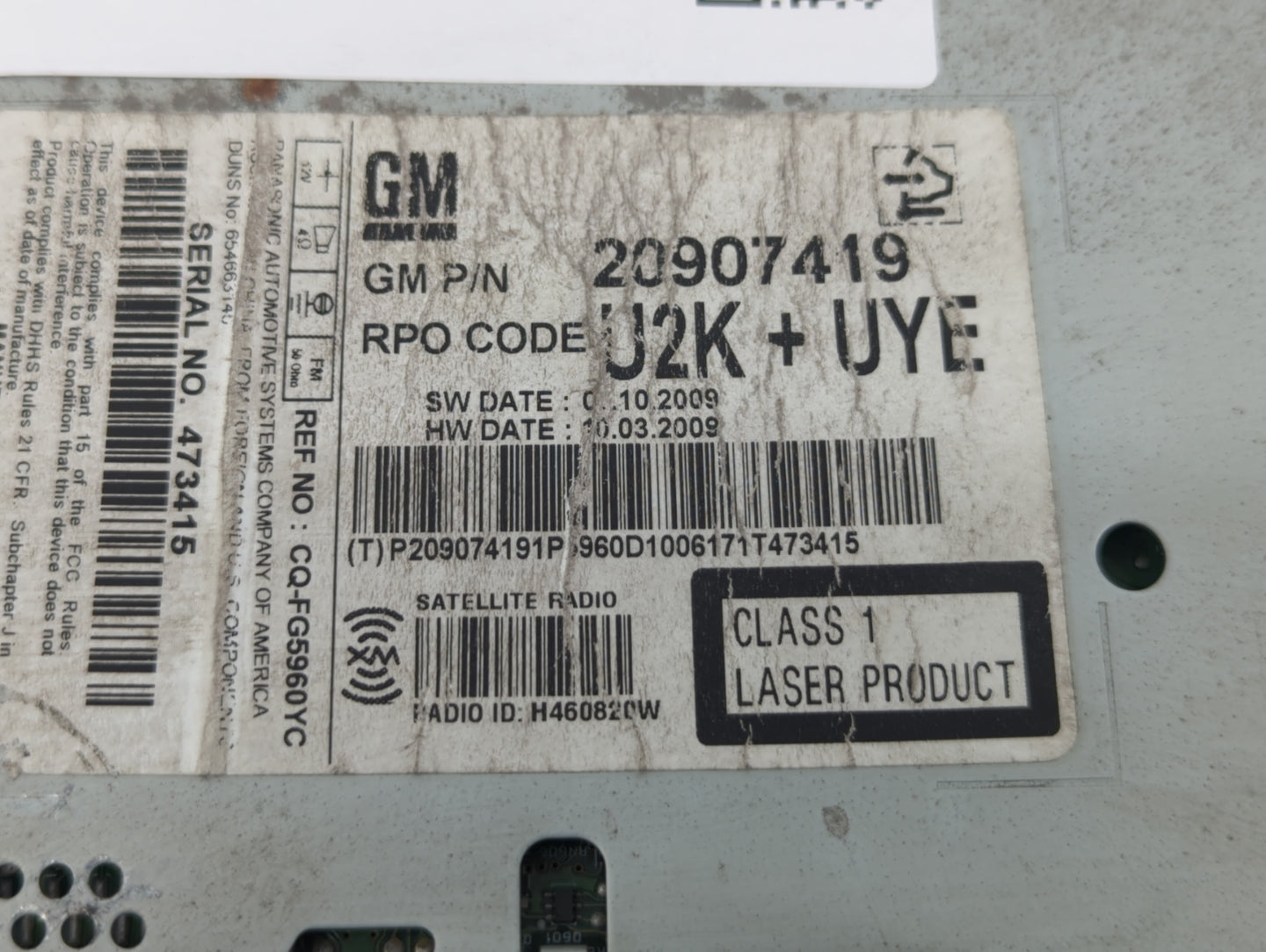 2010-2012 Chevrolet Camaro Radio Control Panel - Oemusedautoparts1.com