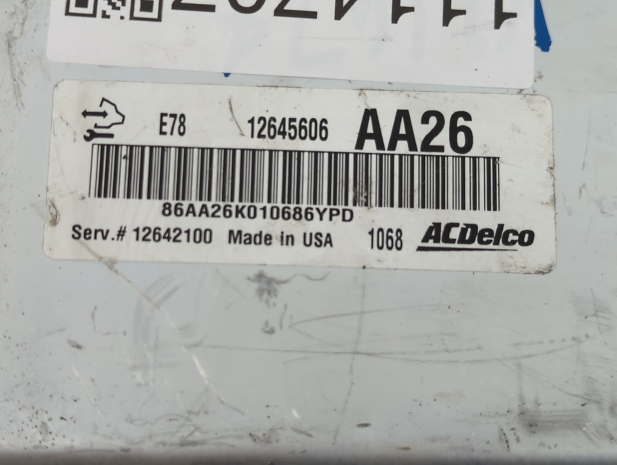 2011 Chevrolet Cruze PCM Engine Control Computer ECU ECM PCU OEM P/N:12645606 OEM Used Auto Parts - Oemusedautoparts1.com
