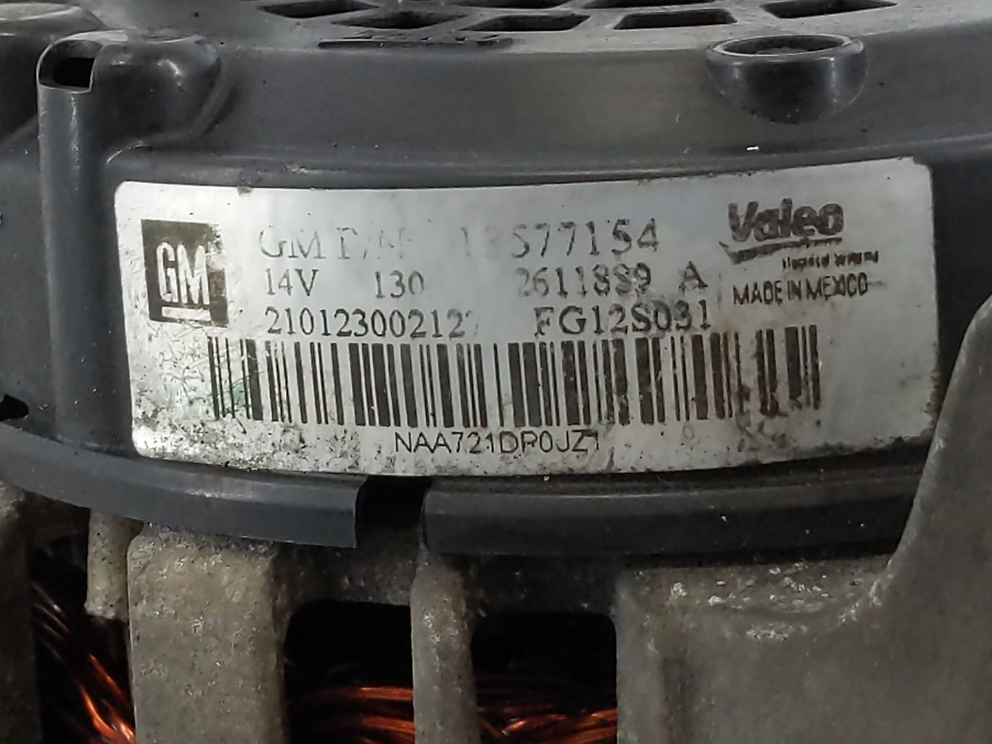 2011 Chevrolet Cruze Alternator Replacement Generator Charging Assembly Engine OEM P/N:13577154 Fits OEM Used Auto Parts - O