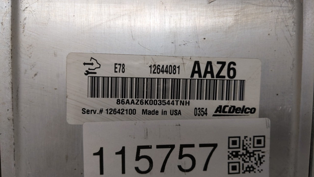 2011 Chevrolet Cruze PCM Engine Control Computer ECU ECM PCU OEM P/N:12645606 12644081 Fits OEM Used Auto Parts - Oemusedaut