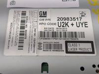 2011-2012 Chevrolet Cruze Radio AM FM Cd Player Receiver Replacement P/N:20983517 Fits Fits 2010 2011 2012 OEM Used Auto Par