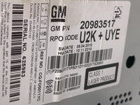2011-2012 Chevrolet Cruze Radio AM FM Cd Player Receiver Replacement P/N:20983517 Fits Fits 2010 2011 2012 OEM Used Auto Par