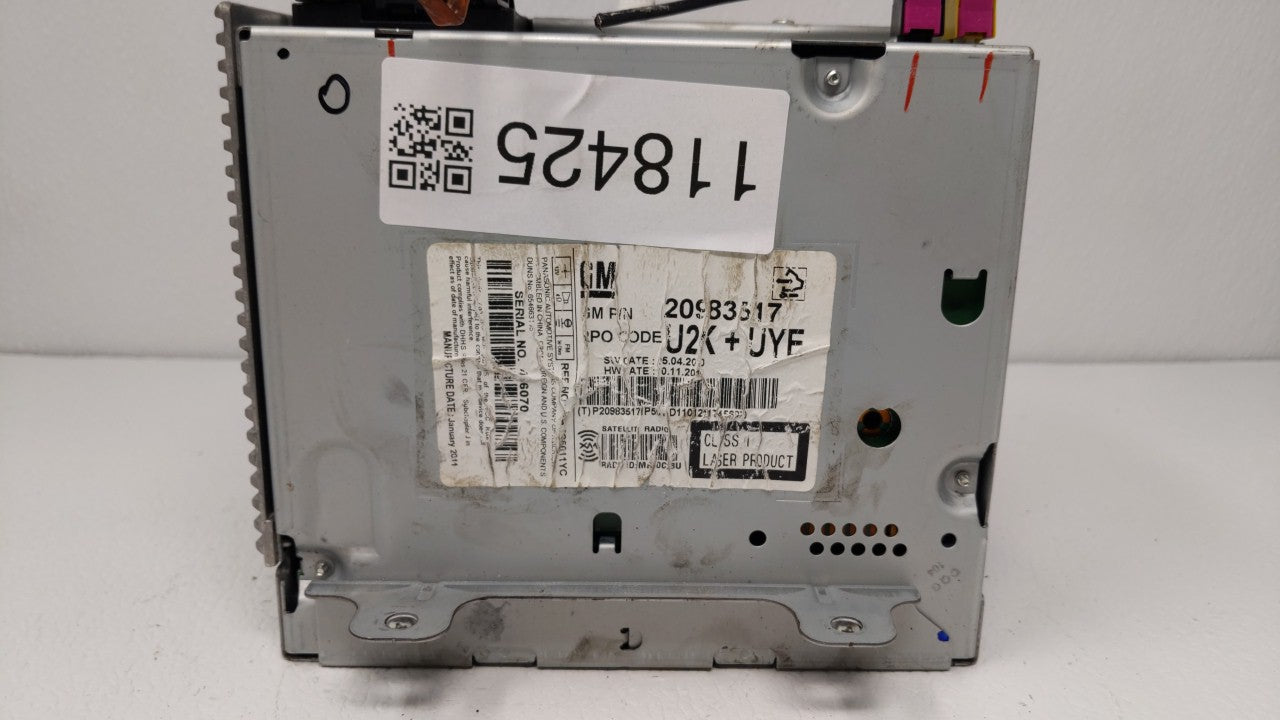 2011 Chevrolet Cruze Am Fm Cd Player Radio Receiver - Oemusedautoparts1.com