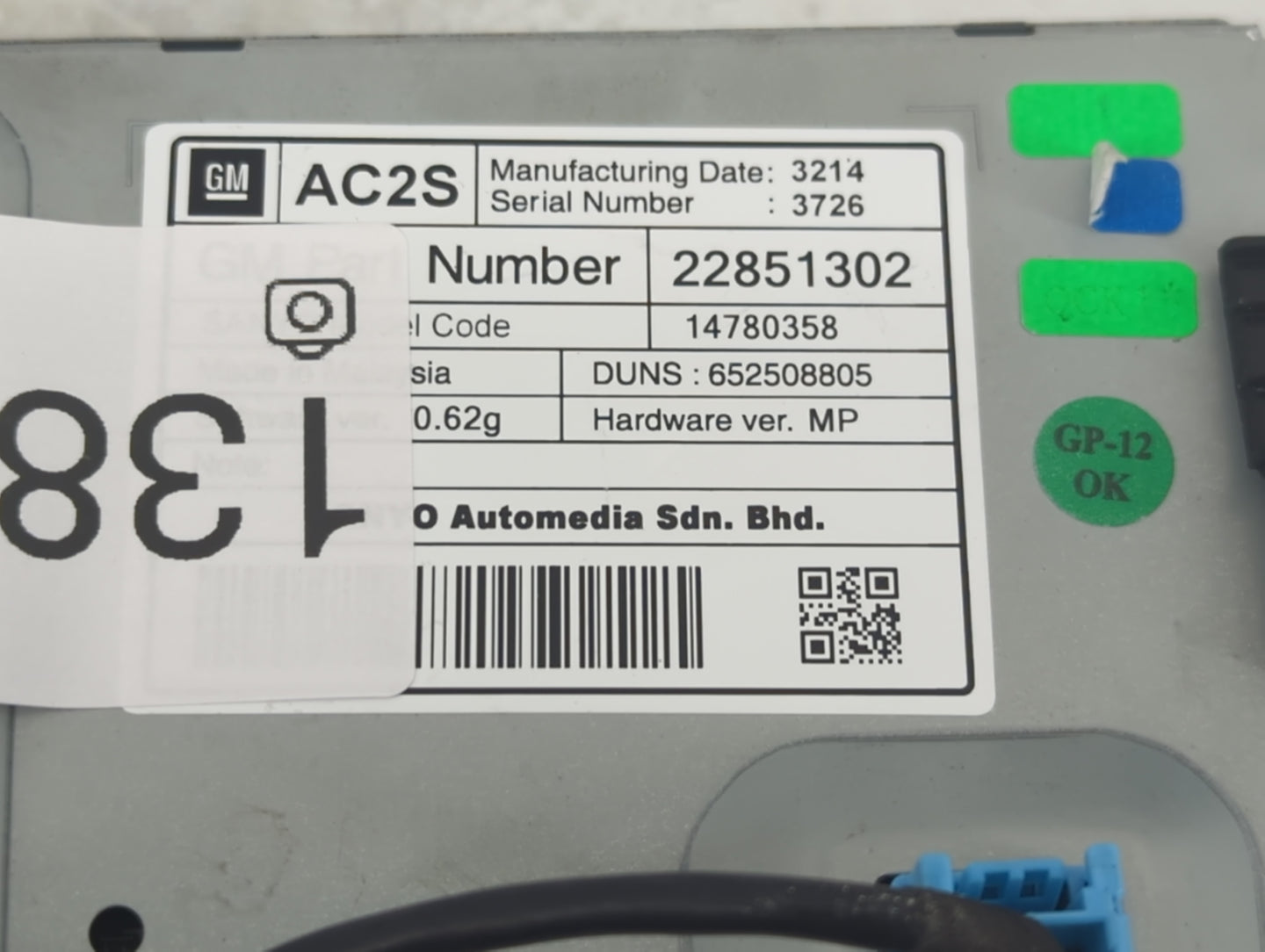 2011-2016 Chevrolet Cruze Information Display Screen - Oemusedautoparts1.com