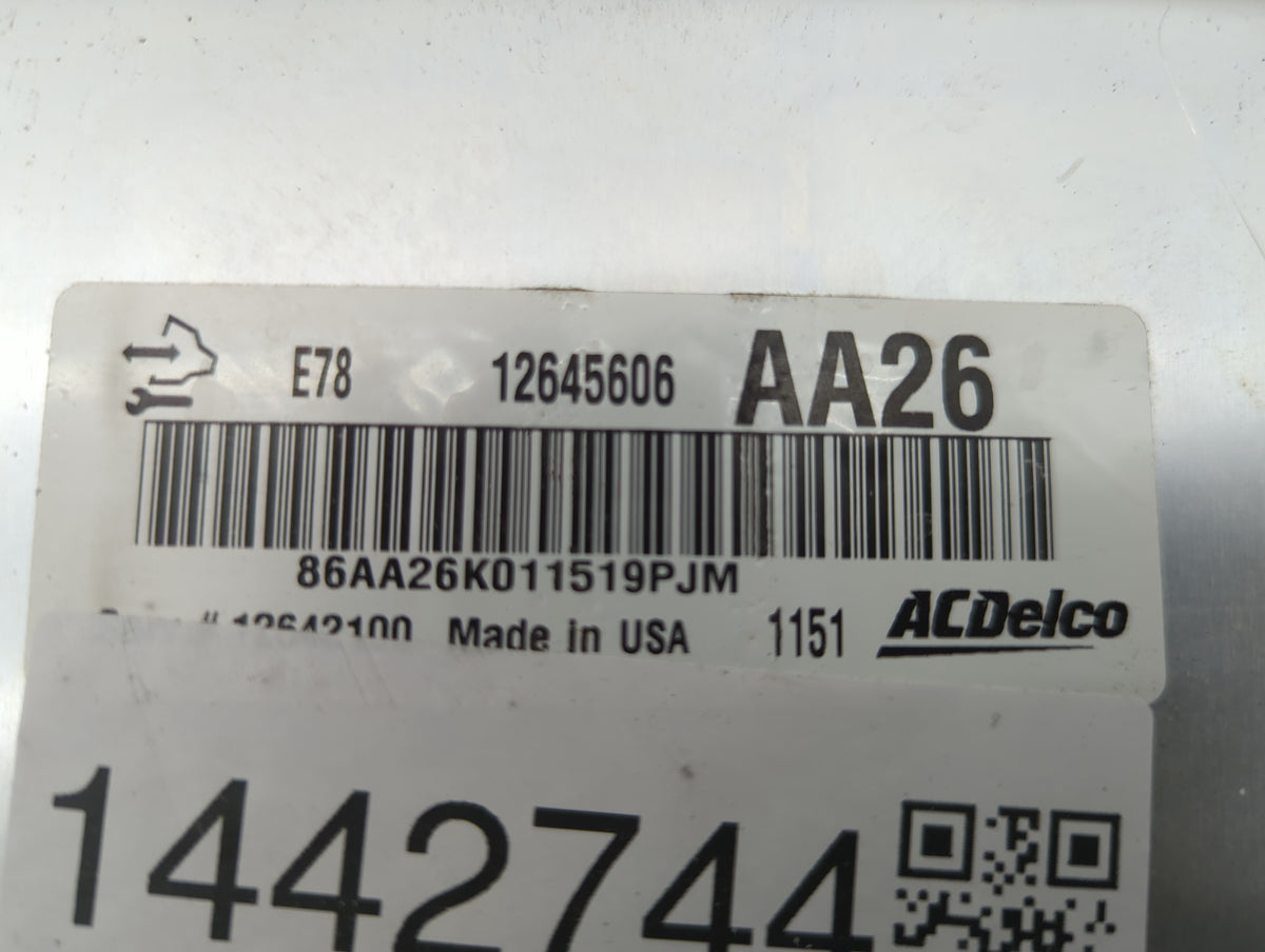 2011 Chevrolet Cruze PCM Engine Control Computer ECU ECM PCU OEM P/N:12645606 12642100 OEM Used Auto Parts - Oemusedautopart