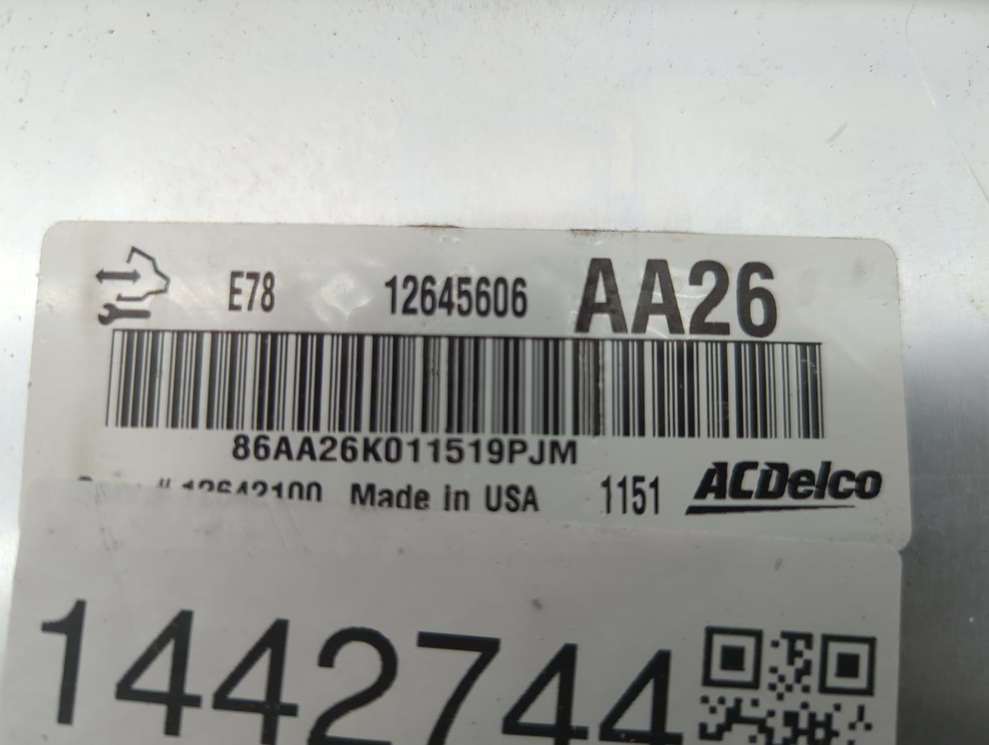 2011 Chevrolet Cruze PCM Engine Control Computer ECU ECM PCU OEM P/N:12645606 12642100 Fits OEM Used Auto Parts - Oemusedaut