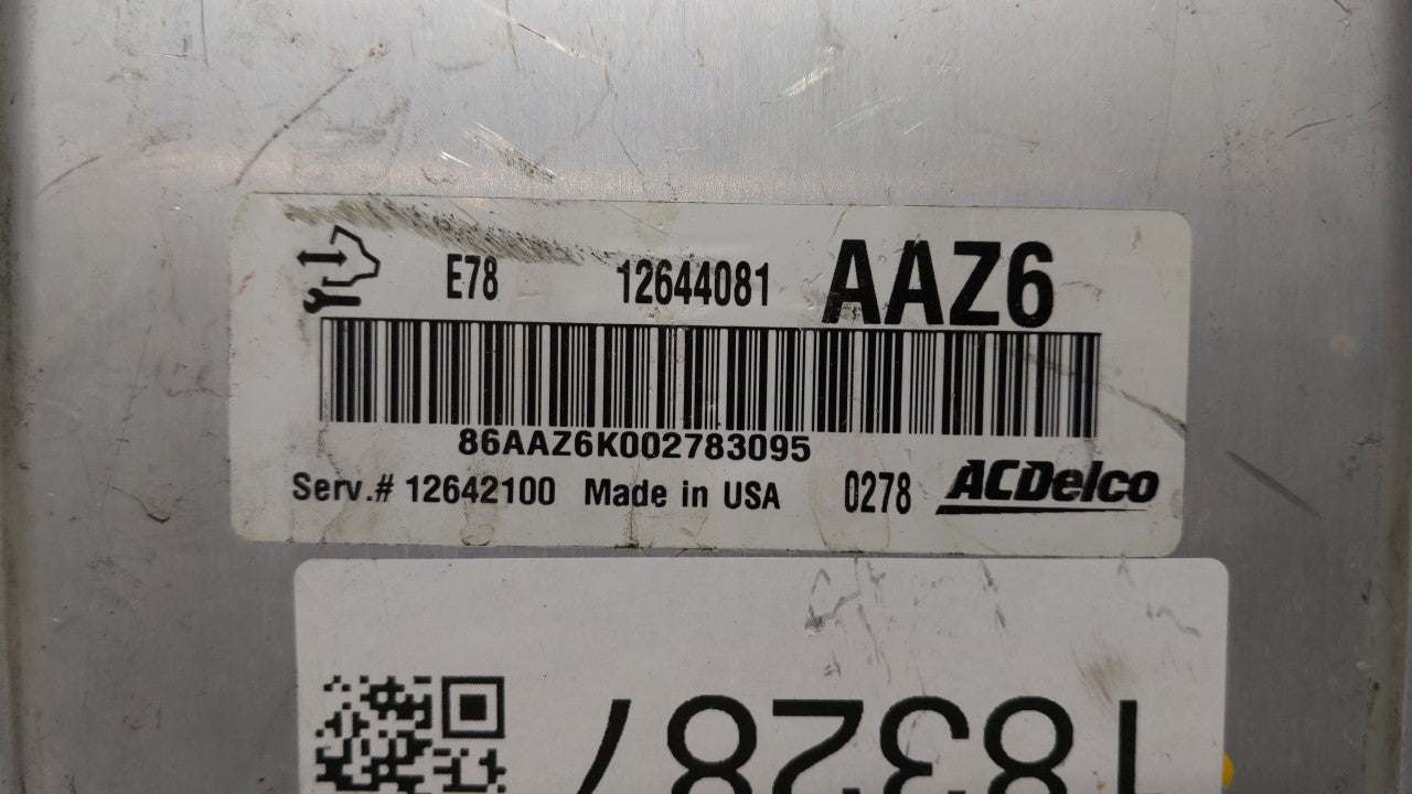 2011 Chevrolet Cruze PCM Engine Control Computer ECU ECM PCU OEM P/N:12645606 12644081, 12640466 Fits OEM Used Auto Parts - 