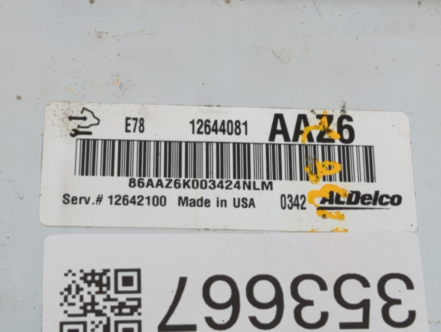 2011 Chevrolet Cruze PCM Engine Control Computer ECU ECM PCU OEM P/N:12642100 12616532, 12640752, 12645606, 12644081 Fits OE