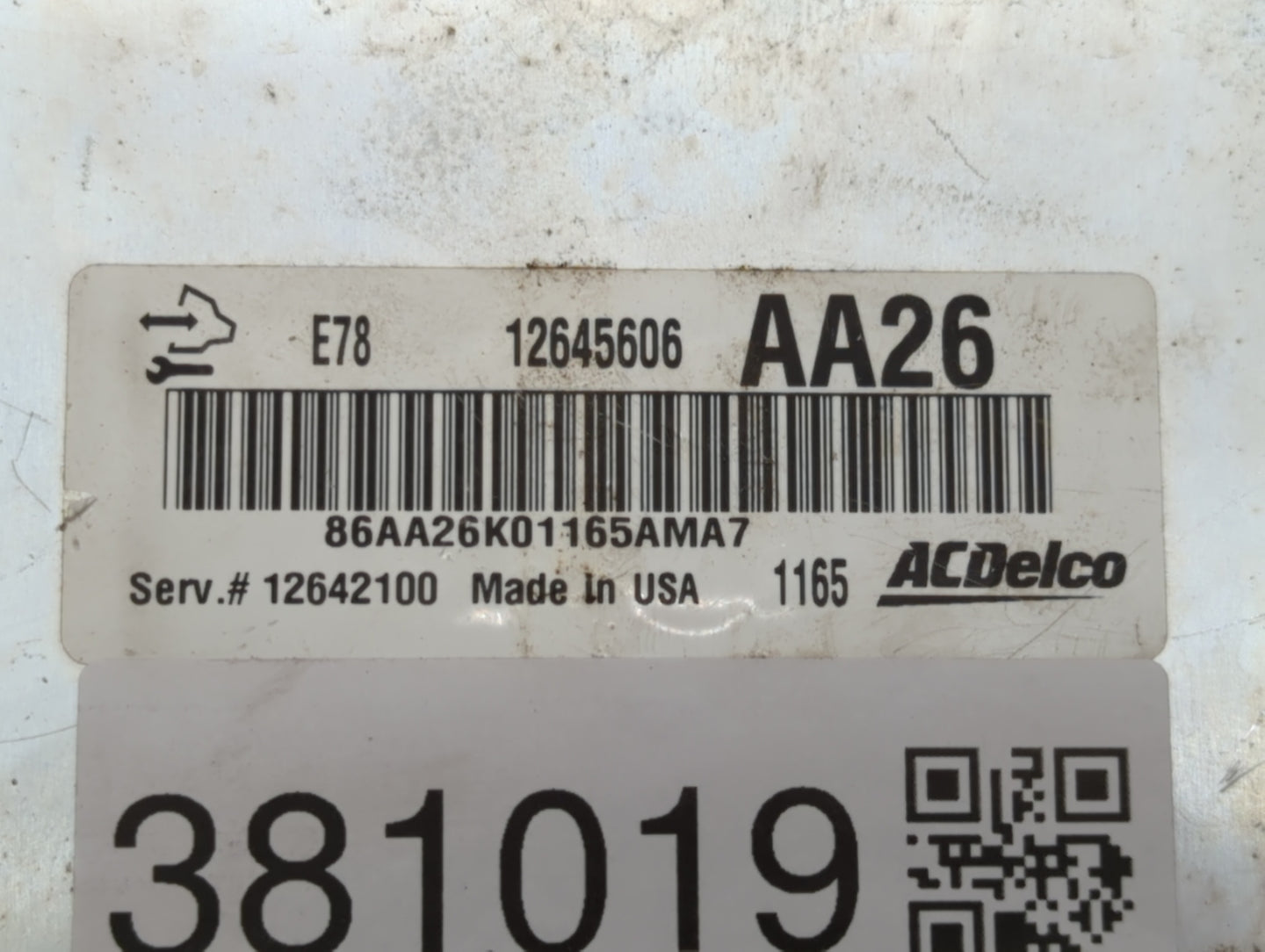 2011 Chevrolet Cruze PCM Engine Control Computer ECU ECM PCU OEM P/N:12642100 12616532, 12640752, 12645606, 12644081 Fits OE