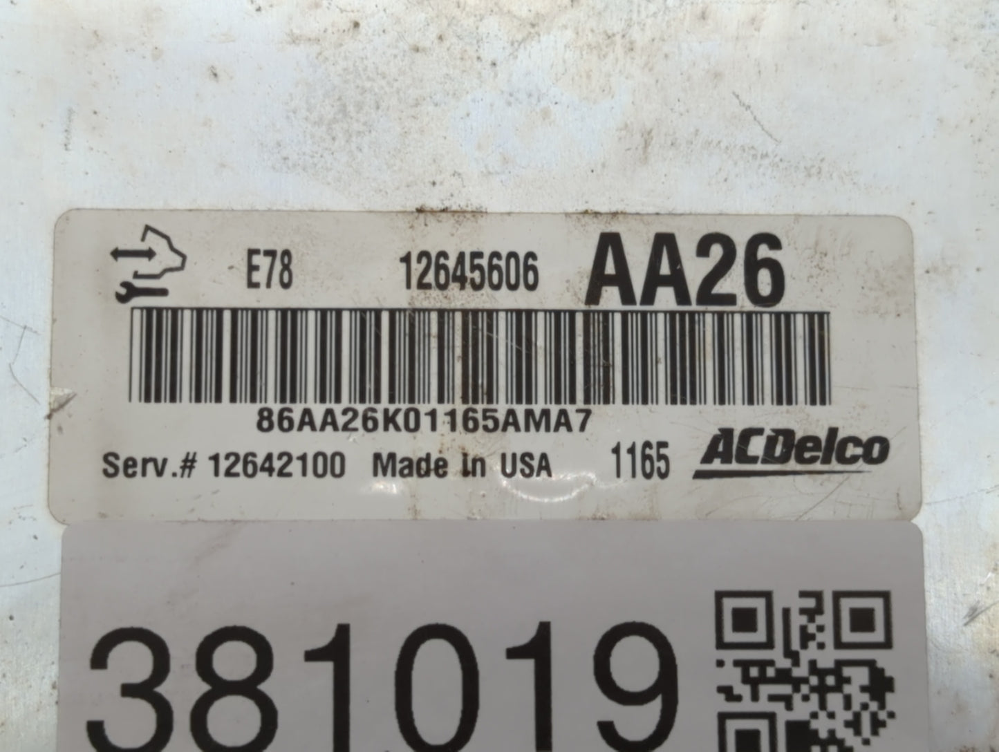 2011 Chevrolet Cruze PCM Engine Control Computer ECU ECM PCU OEM P/N:12642100 12616532, 12640752, 12645606, 12644081 Fits OE