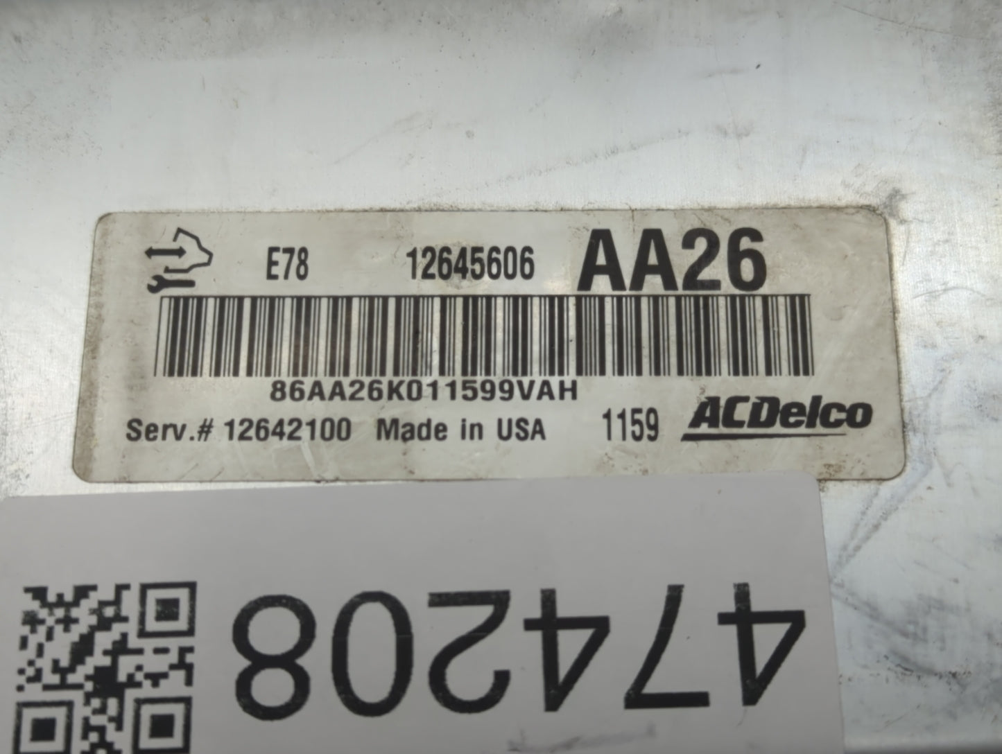 2011 Chevrolet Cruze PCM Engine Control Computer ECU ECM PCU OEM P/N:12642100 12645606, 12644081 Fits OEM Used Auto Parts - 