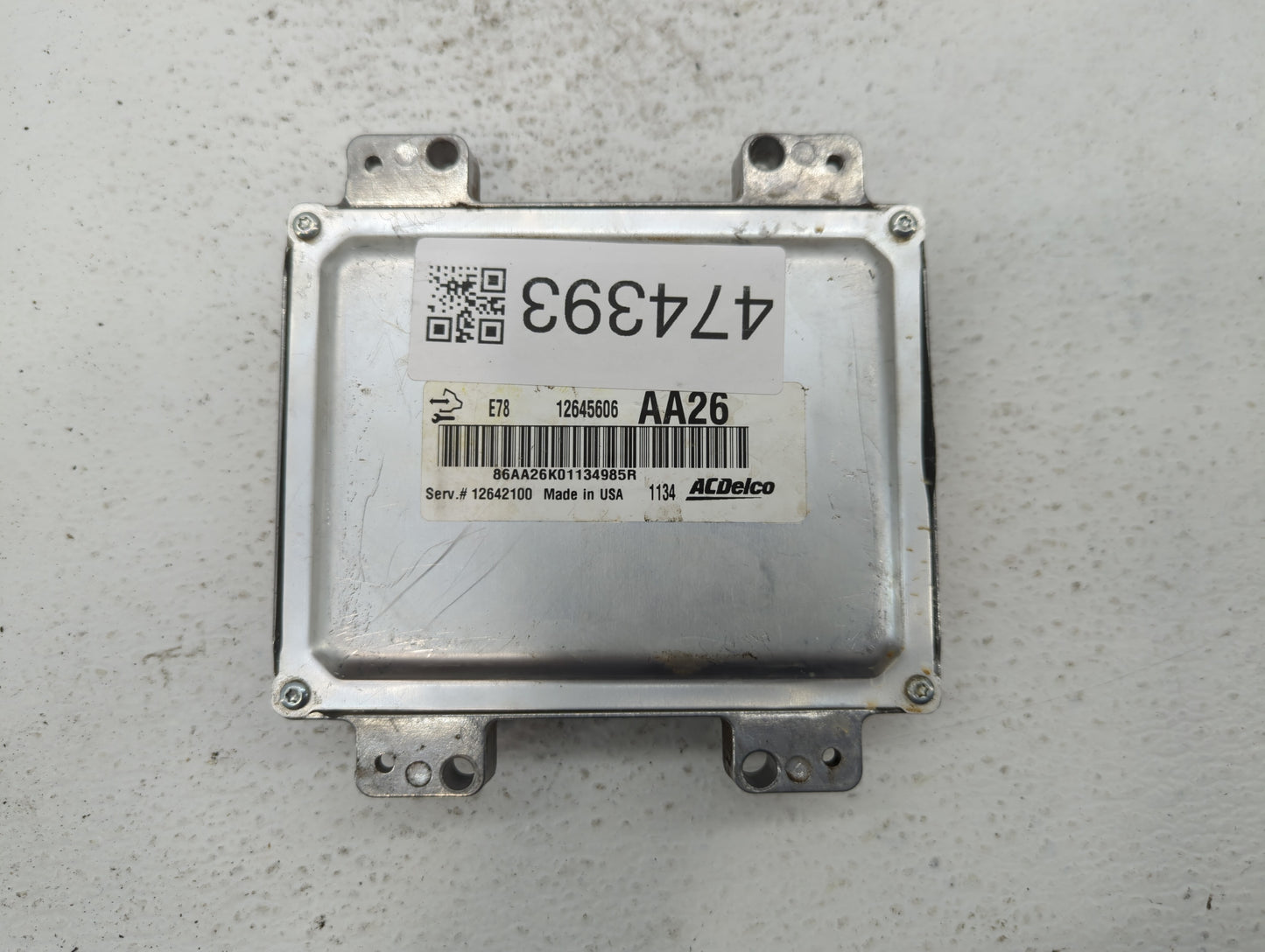 2011 Chevrolet Cruze PCM Engine Control Computer ECU ECM PCU OEM P/N:12642100 12645606, 12644081 Fits OEM Used Auto Parts - 