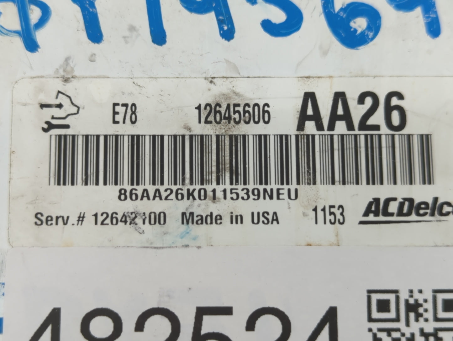 2011 Chevrolet Cruze PCM Engine Control Computer ECU ECM PCU OEM P/N:12642100 12645606, 12644081 Fits OEM Used Auto Parts - 