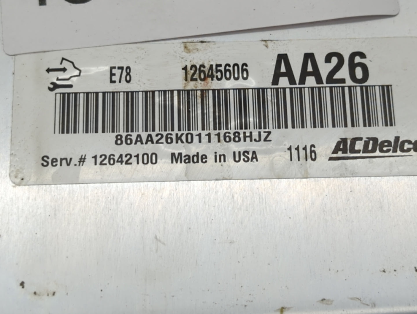 2011 Chevrolet Cruze PCM Engine Control Computer ECU ECM PCU OEM P/N:12642100 12645606, 12644081 Fits OEM Used Auto Parts - 