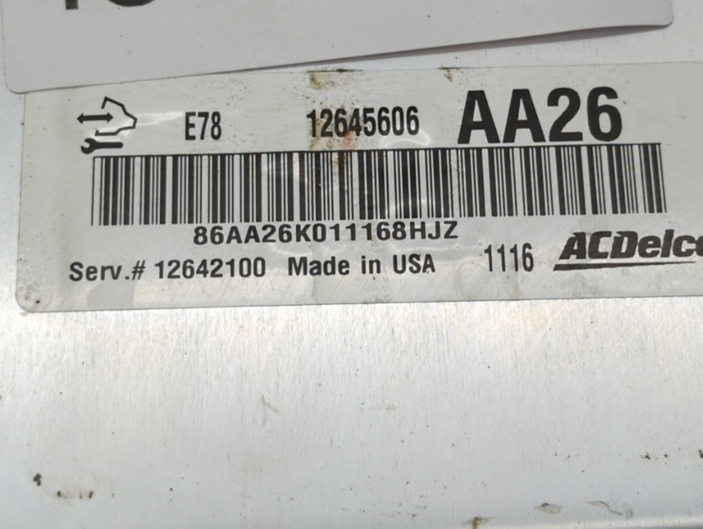 2011 Chevrolet Cruze PCM Engine Control Computer ECU ECM PCU OEM P/N:12642100 12645606, 12644081 Fits OEM Used Auto Parts - 