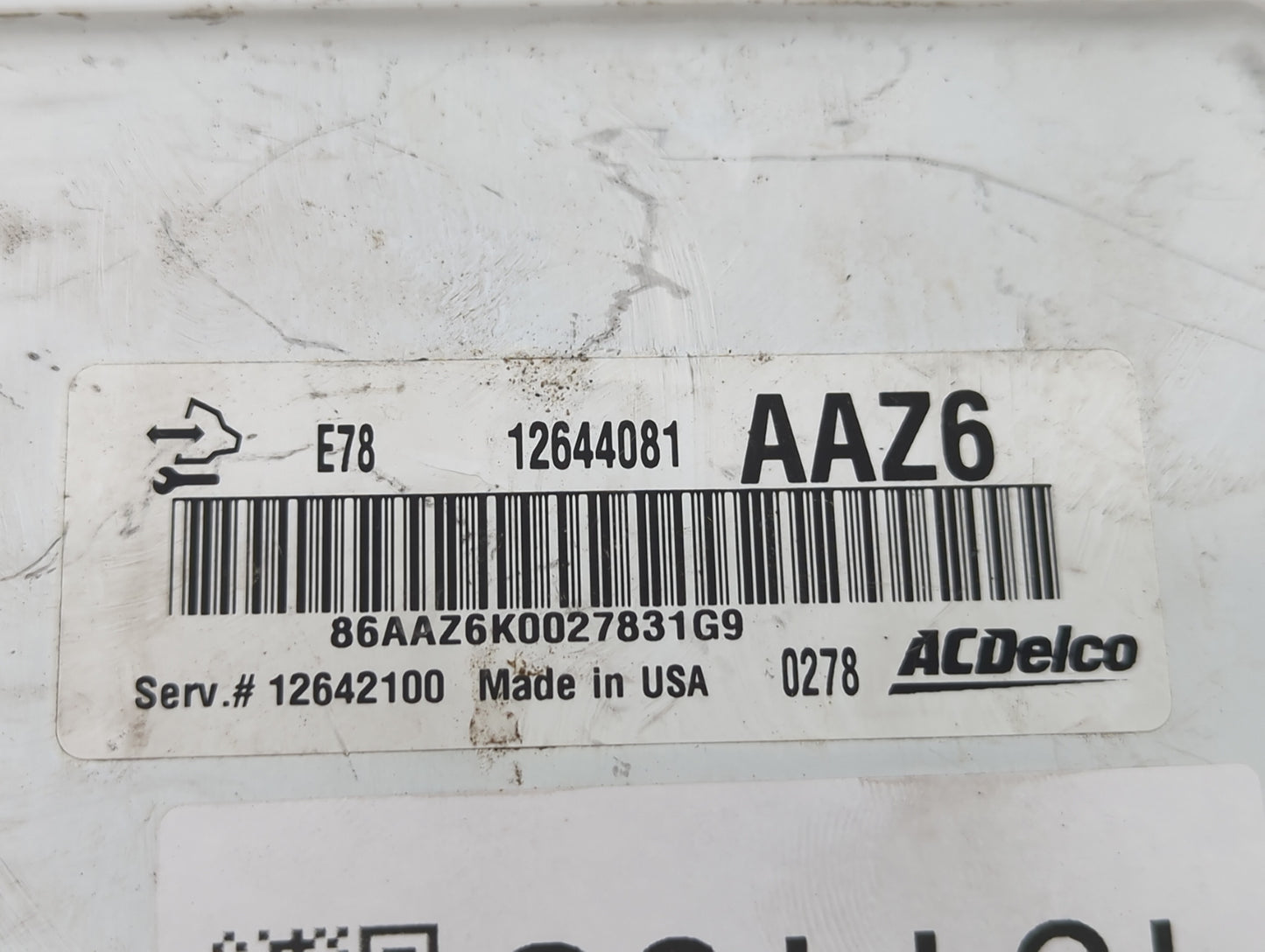 2011 Chevrolet Cruze PCM Engine Control Computer ECU ECM PCU OEM P/N:12642100 12645606, 12644081 Fits OEM Used Auto Parts - 