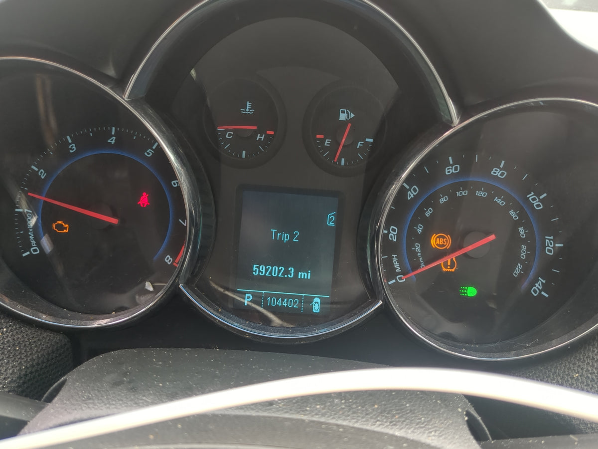 2011 Chevrolet Cruze Instrument Cluster Speedometer Gauges Miles:104K Fits OEM Used Auto Parts - Oemusedautoparts1.com