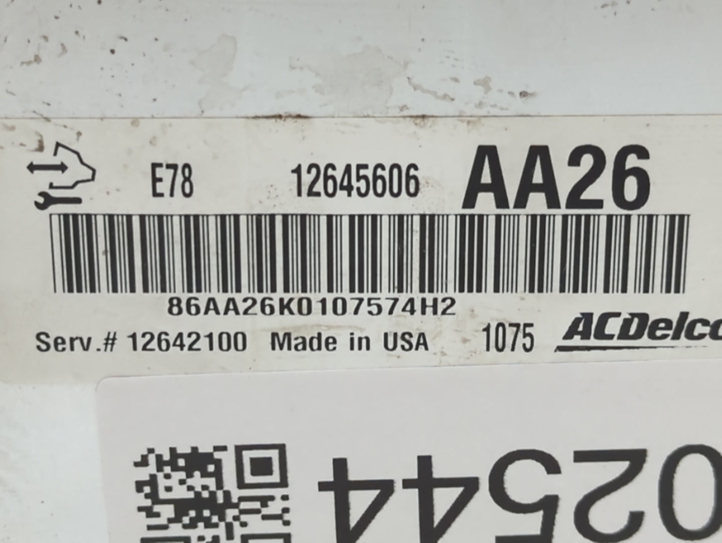 2011 Chevrolet Cruze PCM Engine Control Computer ECU ECM PCU OEM P/N:12642100 12645606, 12644081 Fits OEM Used Auto Parts - 