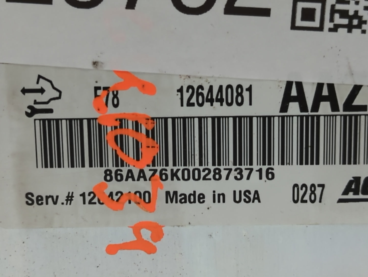 2011 Chevrolet Cruze PCM Engine Control Computer ECU ECM PCU OEM P/N:12644081 12645606, 12642100 Fits OEM Used Auto Parts - 