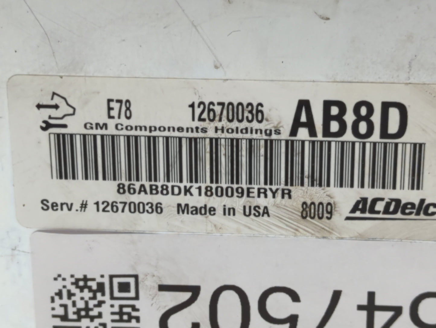 2011 Chevrolet Cruze PCM Engine Control Computer ECU ECM PCU OEM P/N:12670036 12645606, 12642100 Fits OEM Used Auto Parts - 