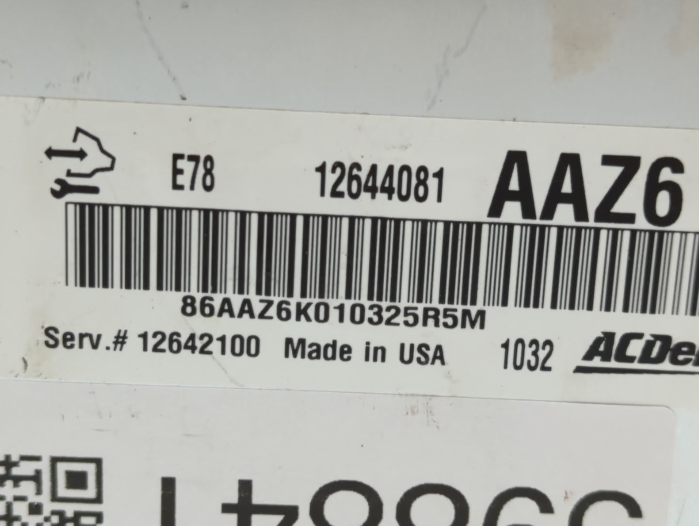 2011 Chevrolet Cruze PCM Engine Control Computer ECU ECM PCU OEM P/N:126440881 Fits OEM Used Auto Parts - Oemusedautoparts1.