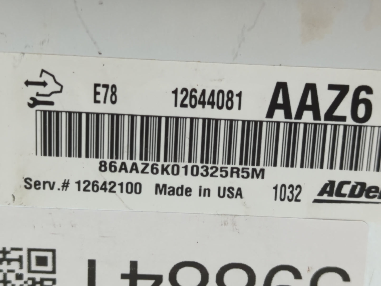 2011 Chevrolet Cruze PCM Engine Control Computer ECU ECM PCU OEM P/N:126440881 Fits OEM Used Auto Parts - Oemusedautoparts1.