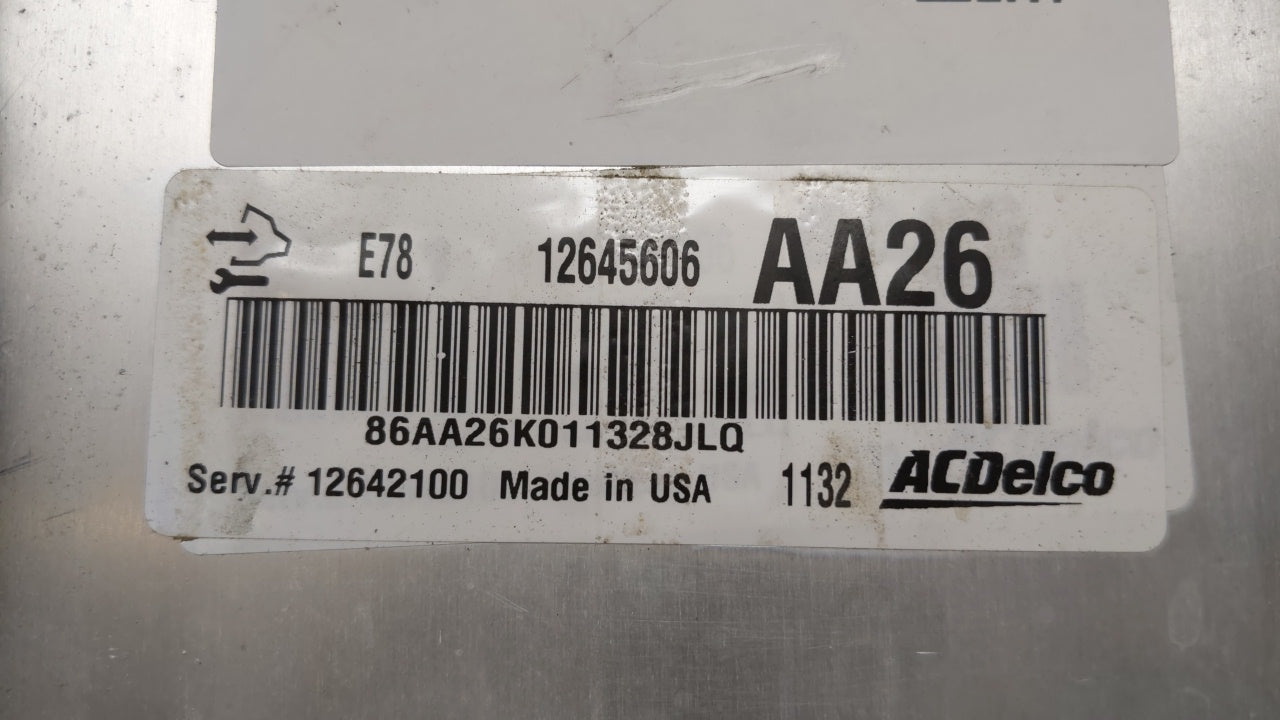 2011 Chevrolet Cruze PCM Engine Control Computer ECU ECM PCU OEM P/N:12645606 12644081 Fits OEM Used Auto Parts - Oemusedaut