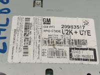 2011-2012 Chevrolet Cruze Radio AM FM Cd Player Receiver Replacement P/N:20983517 Fits Fits 2010 2011 2012 OEM Used Auto Par