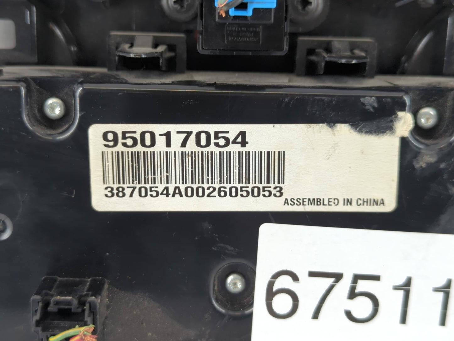 2011-2012 Chevrolet Cruze Climate Control Module Temperature AC/Heater Replacement P/N:95017054 Fits Fits 2011 2012 OEM Used