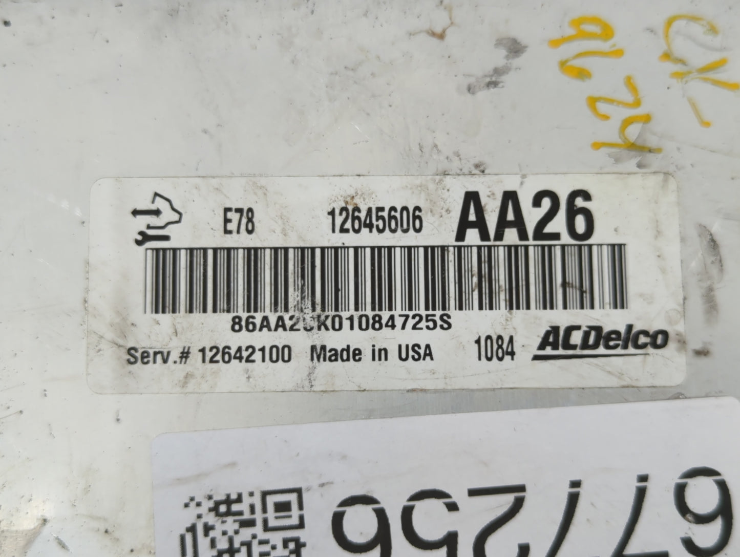 2011 Chevrolet Cruze PCM Engine Control Computer ECU ECM PCU OEM P/N:12645606 12642100, E78 12644081 Fits OEM Used Auto Part