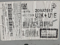 2011-2012 Chevrolet Cruze Radio AM FM Cd Player Receiver Replacement P/N:20983517 Fits Fits 2010 2011 2012 OEM Used Auto Par