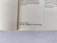 2011 Chevrolet Cruze Owners Manual Book Guide P/N:20883227 A OEM Used Auto Parts - Oemusedautoparts1.com