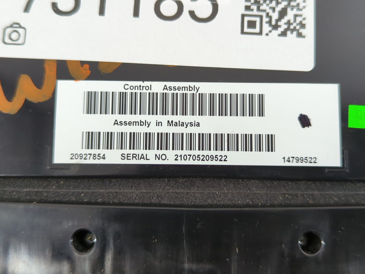 2011 Chevrolet Cruze Radio Control Panel - Oemusedautoparts1.com
