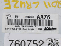 2011 Chevrolet Cruze PCM Engine Control Computer ECU ECM PCU OEM P/N:12644081 Fits OEM Used Auto Parts - Oemusedautoparts1.c